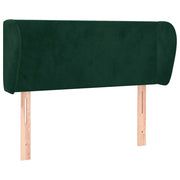 Testiera | Testata ad Orecchio Verde Scuro 93x23x78/88 cm in Velluto