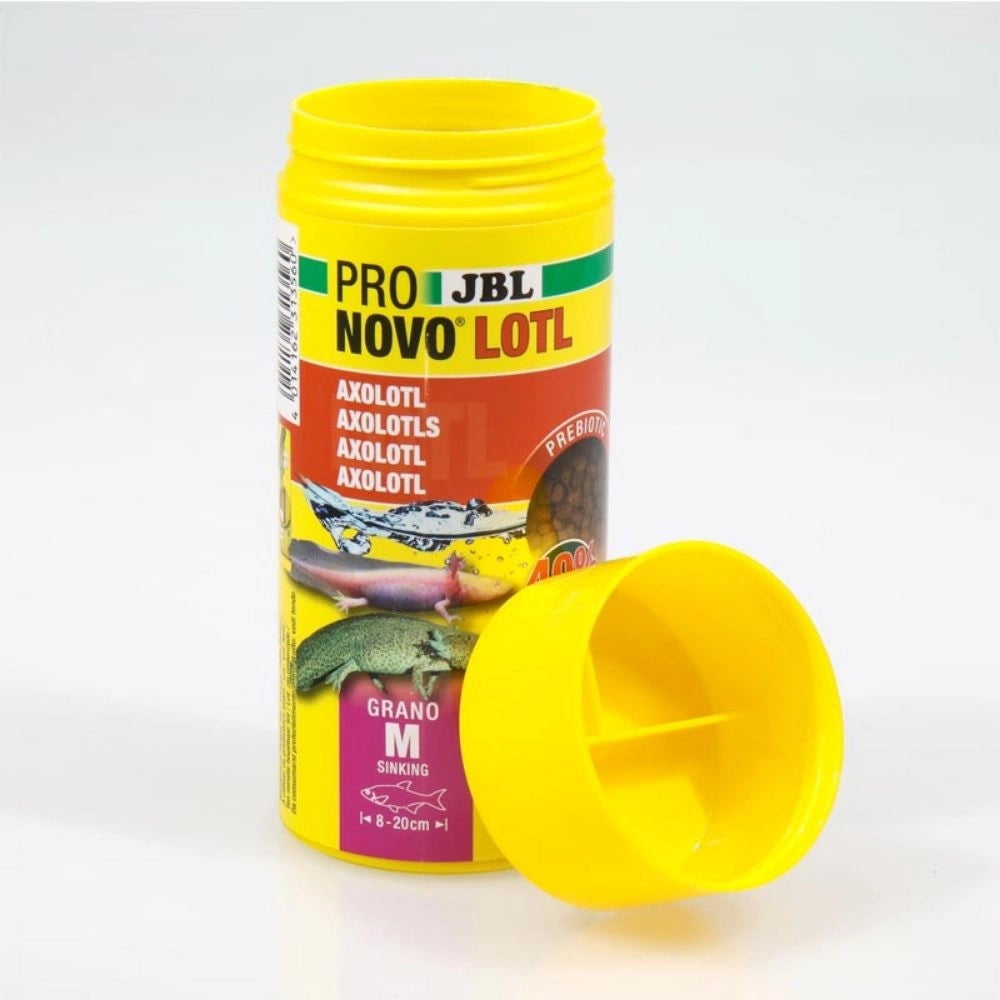 JBL ProNovo Lotl Grano M 250ml - Mangime base in granuli per Assolotti e Tritoni da 8 a 20cm