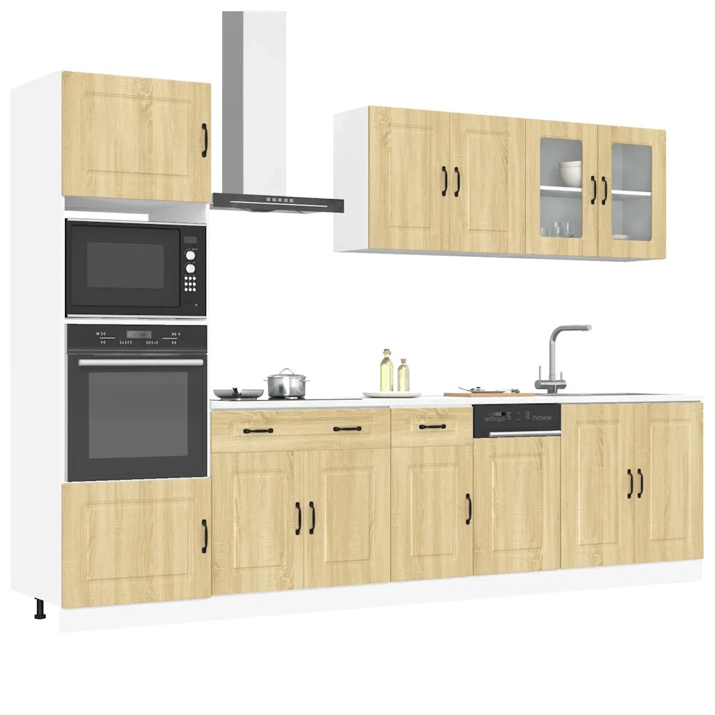 Set Mobili da Cucina 7 pz Kalmar Rovere Sonoma in Truciolato