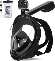 Snorkel per bambini con visiera a 180 gradi, visiera anti-condens, impermeabile, compatibile con sportcam.