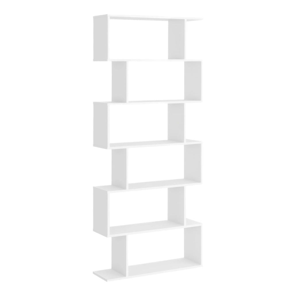 Libreria Moderna con 6 Ripiani ¨C zephmum ¨C Bianco 80x23x192 cm
