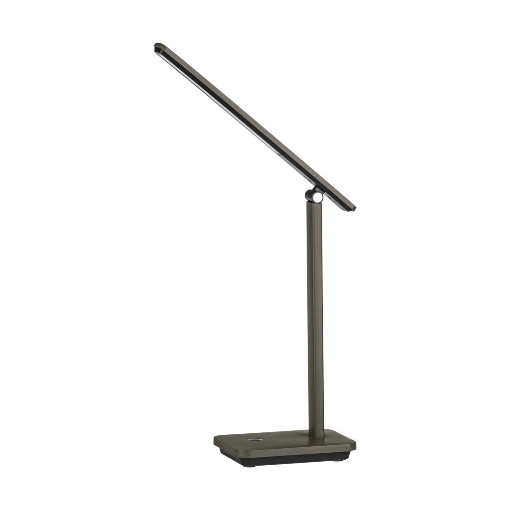 Lampada Da Tavolo Minimal Iniesta Policarbonato Nero Luce Led Integrato 3,6W