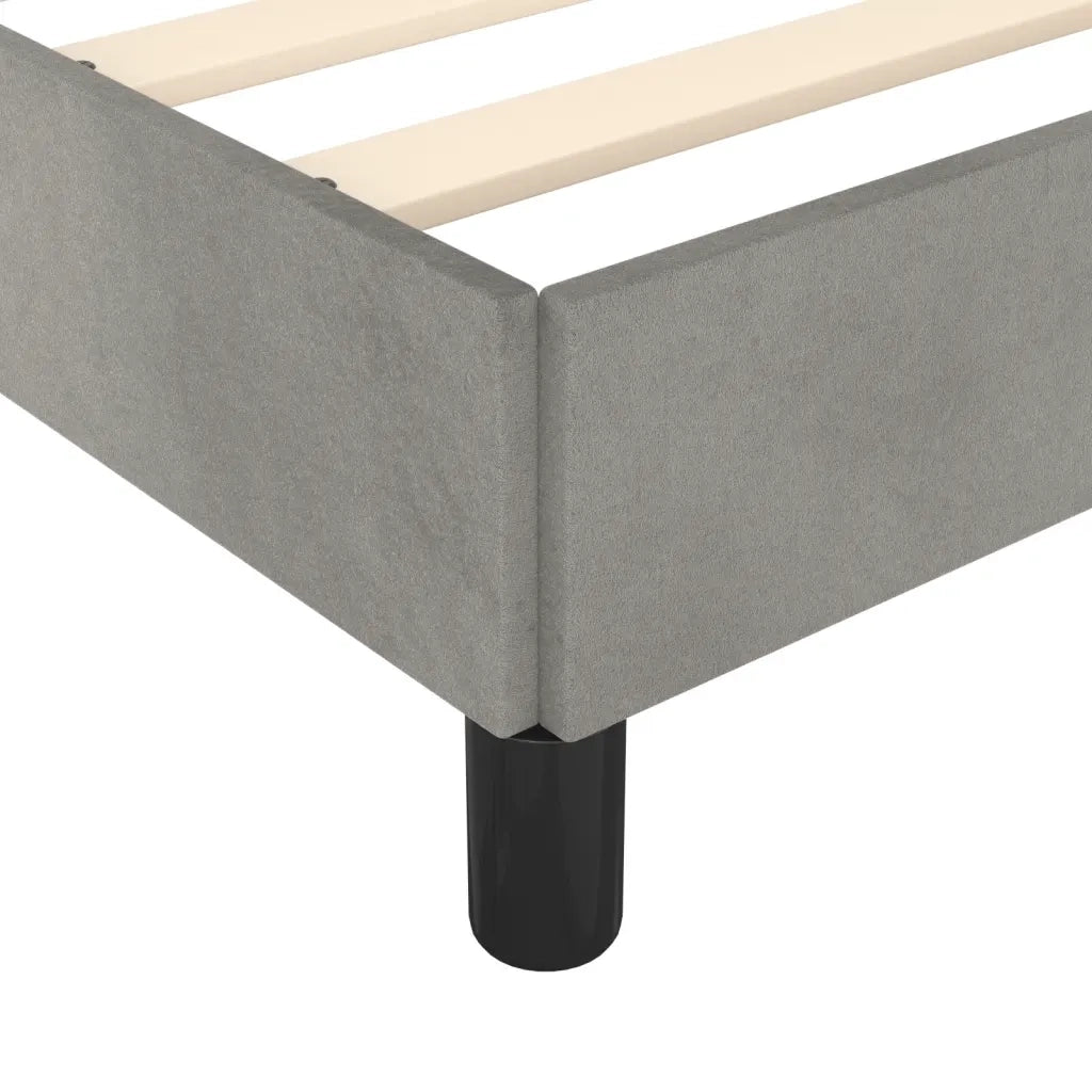 Giroletto senza Materasso Grigio Chiaro 120x190 cm Velluto