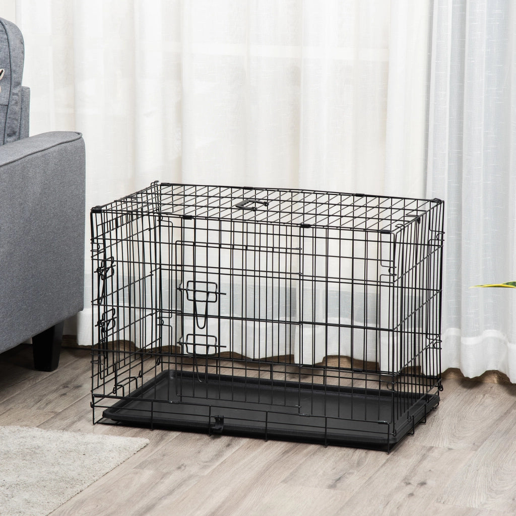 Trasportino per Cani Pieghevole ¨C zephmum ¨C Nero 75x48.5x53 cm