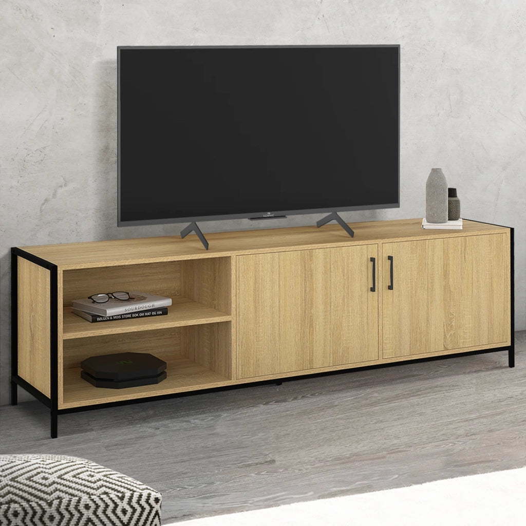 IDMarket - Mueble TV 160 cm DETROIT 2 puertas diseño industrial