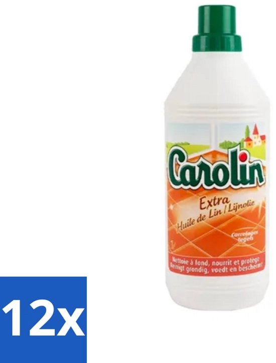 Lavaggio pavimenti - Liquido extra olio di lino - 1 L - Confezione economica - 12 pezzi