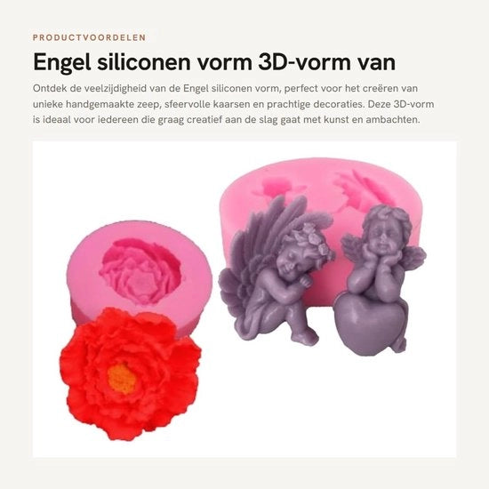 Molde in Silicone - 3D - per Candelabro/Detersivo - Stampo per Fondere - Decorazione - Riciclabile - Facile da Pulire