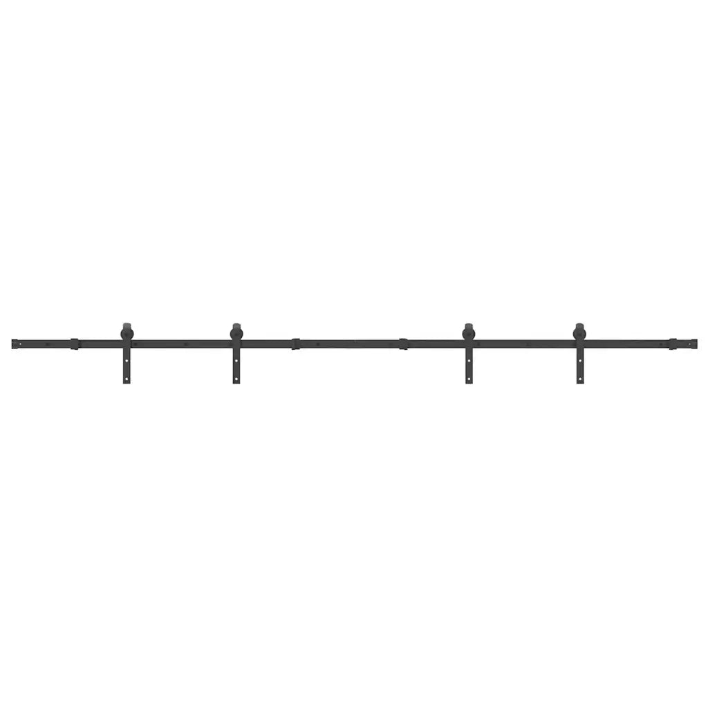 Kit di Binari per Porte Scorrevoli 305 cm Acciaio Nero CFW6552249