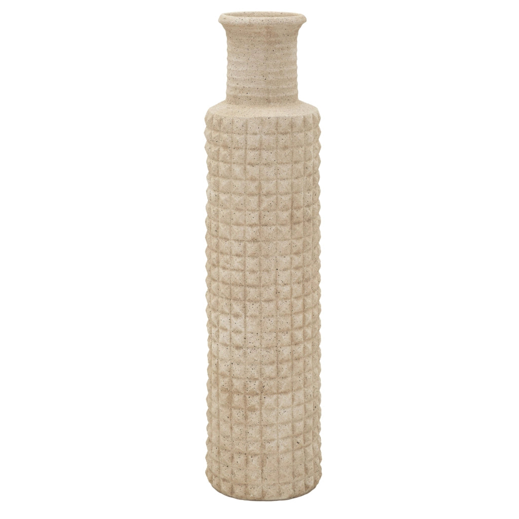 Fati, Vaso Finitura Effetto Sabbia, Beige