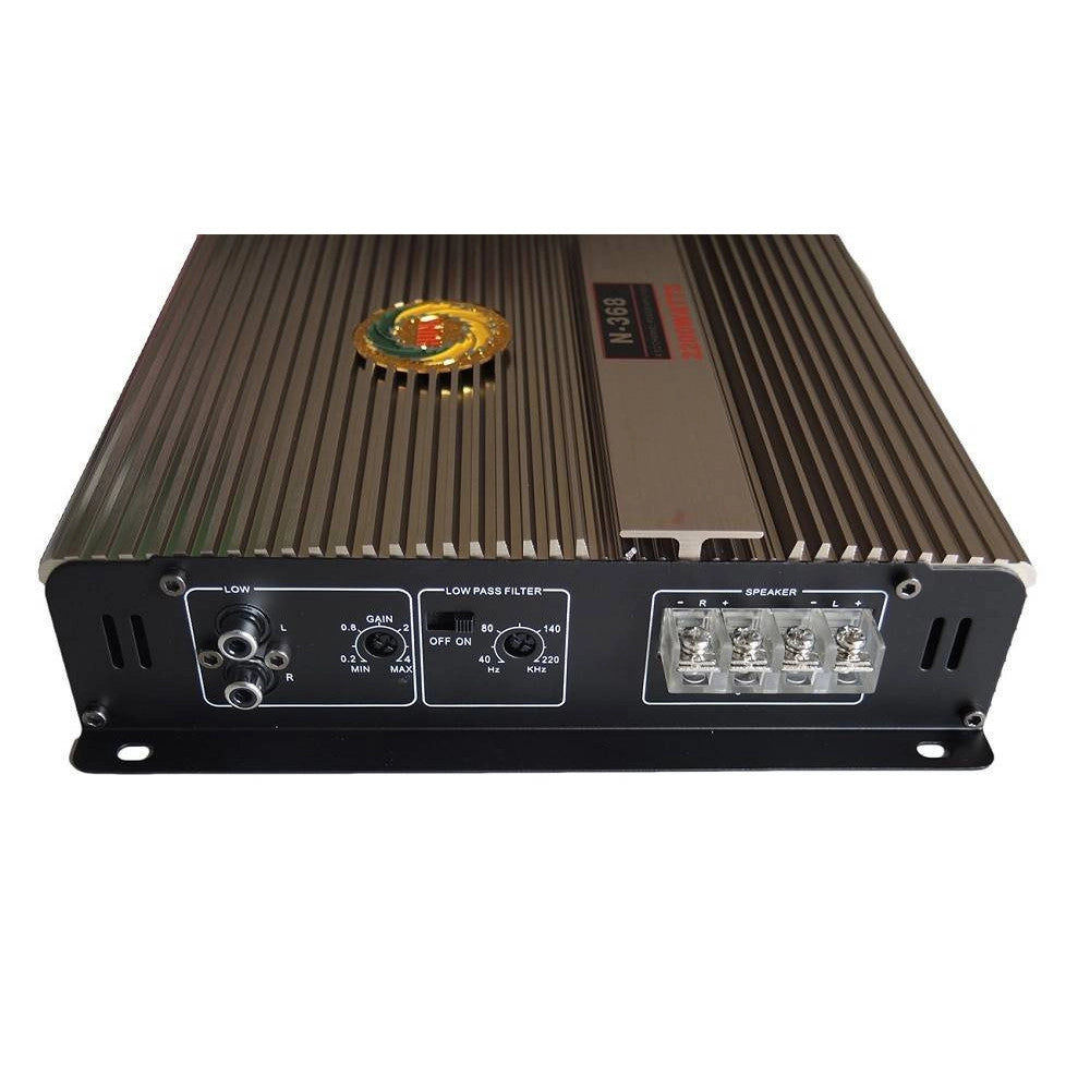 Trade Shop - Amplificatore Auto Stereo Audio 2 Canali 2ch Potenza 2200w Watt 12v N-368 -