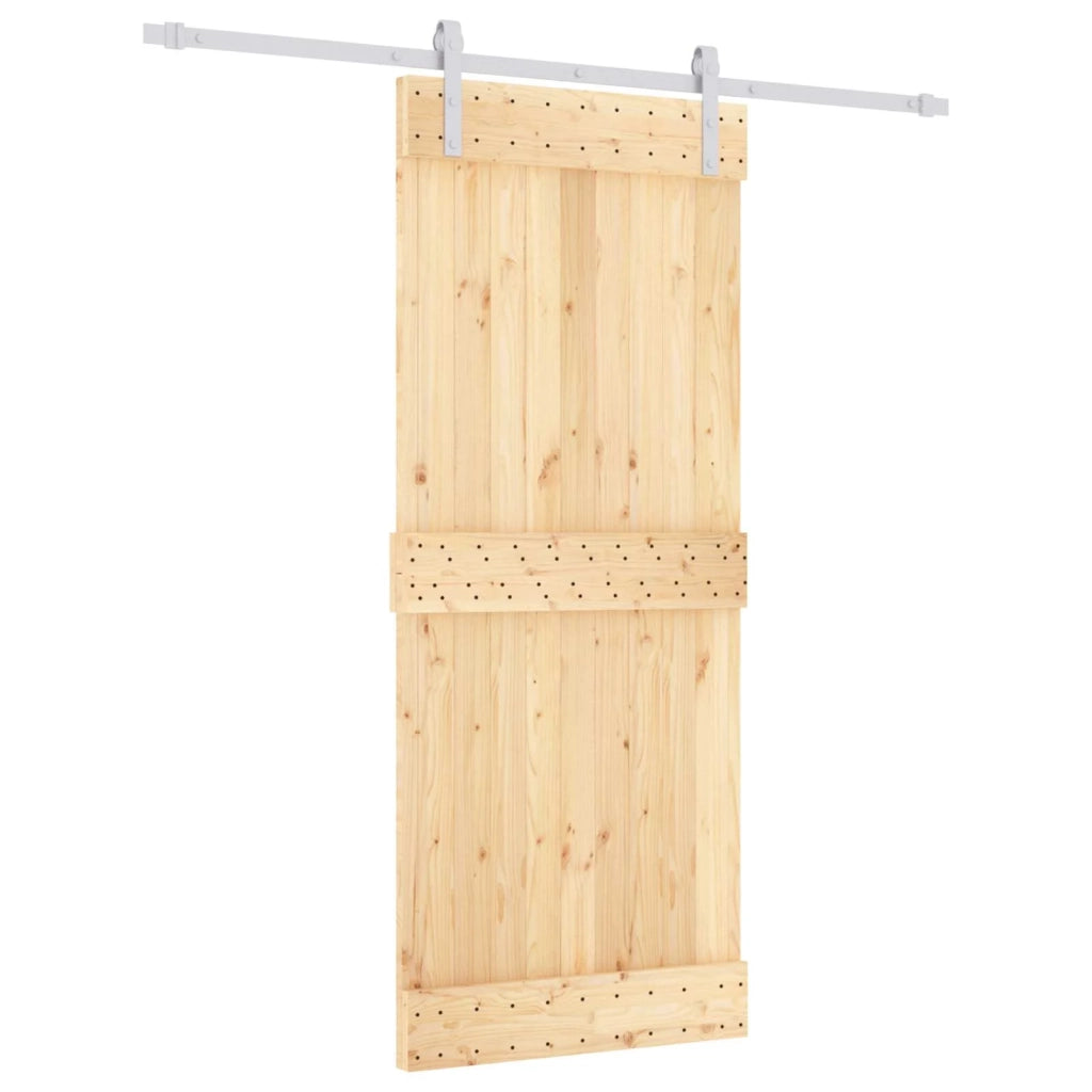 Porta scorrevole Naturale e Bianco 85 x 210 cm 3444953