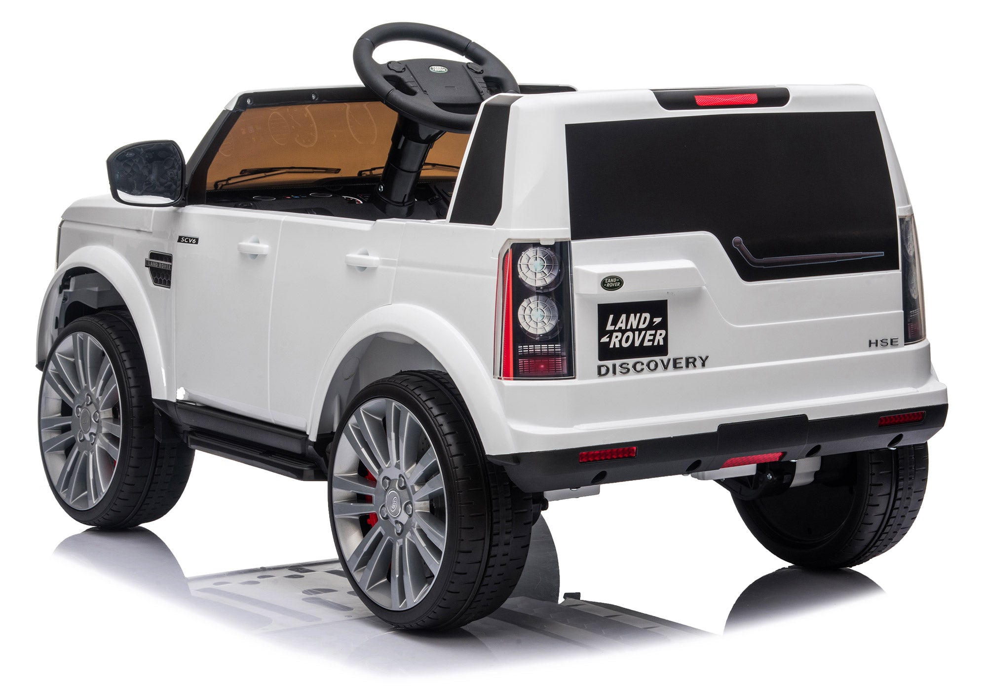 Macchina Elettrica per Bambini 12V con Licenza Land Rover Discovery Bianca