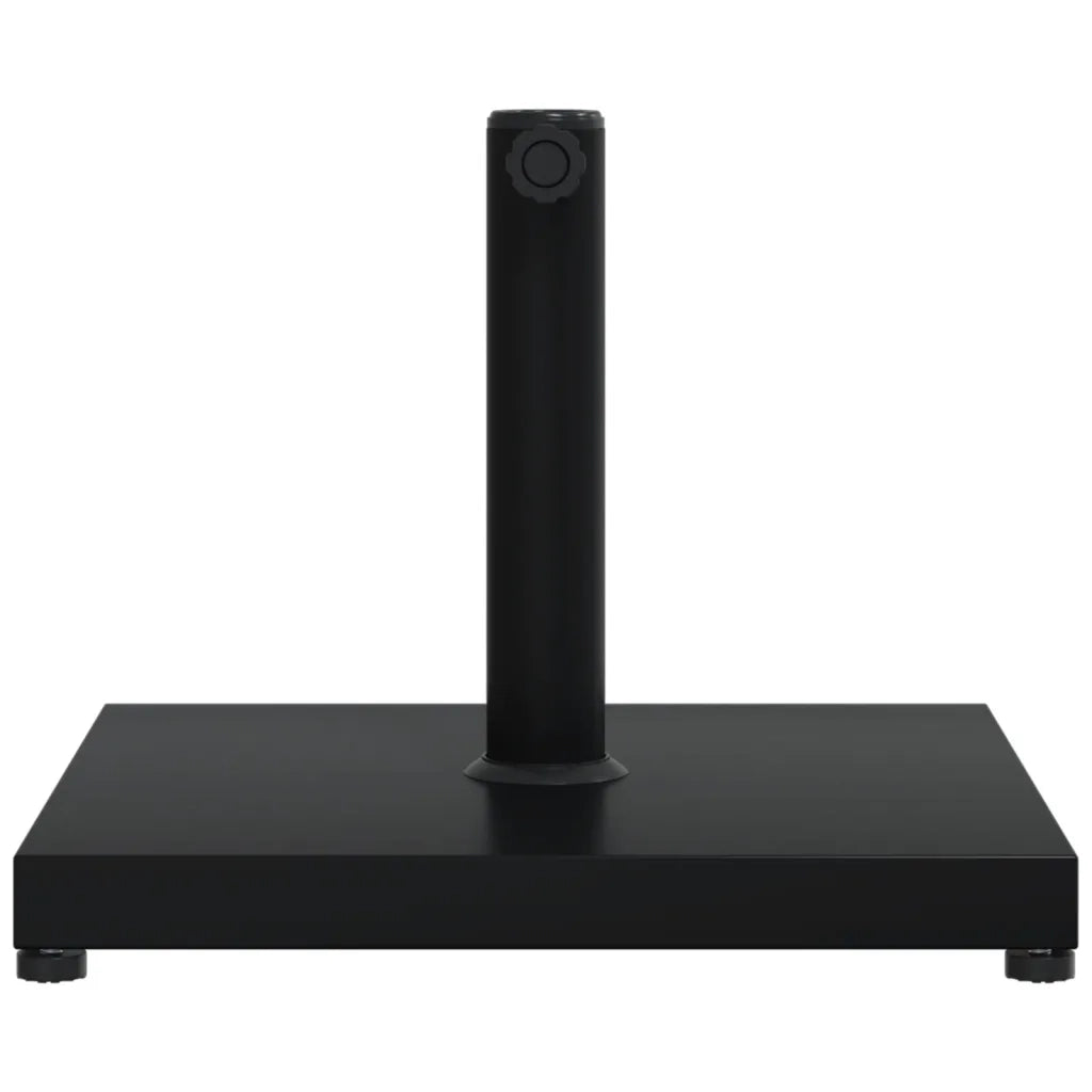 Base quadrata per ombrellone 45 x 45 x 35,5 cm con adattatori da 32/38/48 mm in acciaio nero 02_0047473