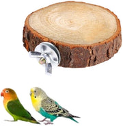 Piattaforma per Uccelli Rond - Giocattolo per Uccelli - Piattaforma in Legno - Accessori per Voliera - Voliera per Pappagallo - Adatto per Uccelli - Giocattoli per Uccelli