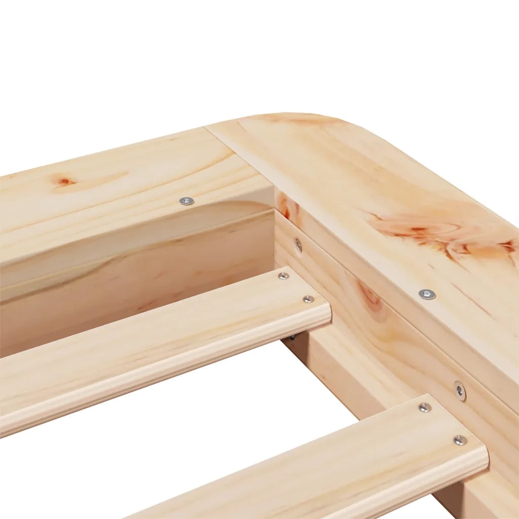 Giroletto senza Materasso 100x200 cm in Legno Massello di Pino