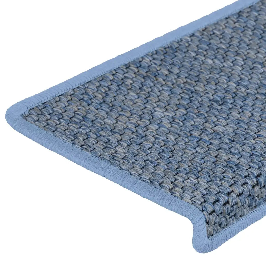Tappeti Autoadesivi per Scale Aspetto Sisal 30pz 65x21x4 cm Blu 3365886
