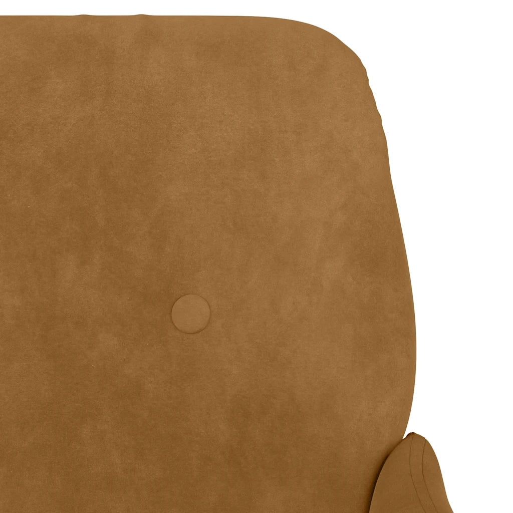 Poltrona-Divano Sedia-Poltroncina Marrone 62x79x79 cm Velluto