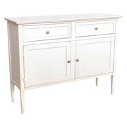 Madia credenza 2 porte 2 cassetti legno shabby bianco anticato 110x35x83 - Mobili 2G