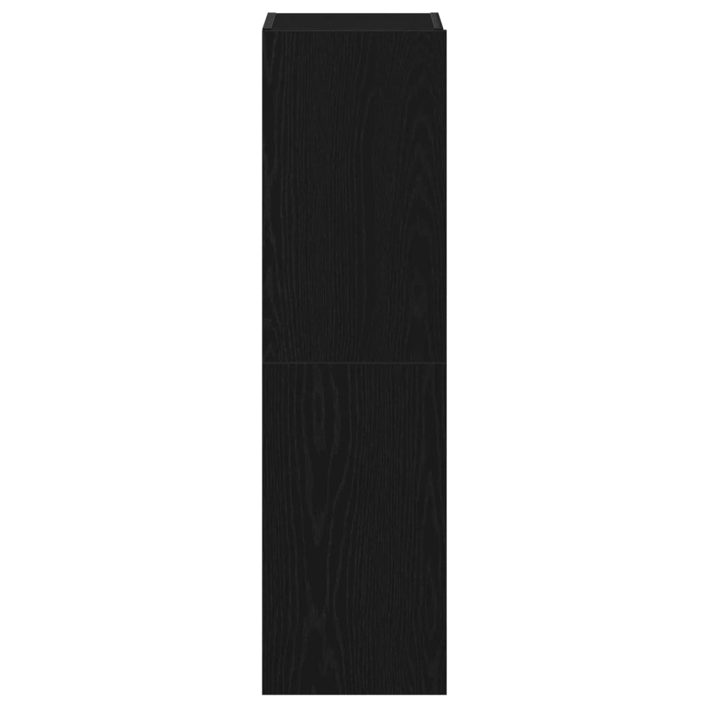 Set mobile TV 4 pz-Credenza per TV Rovere Nero 130,5 x 30 x 140 cm