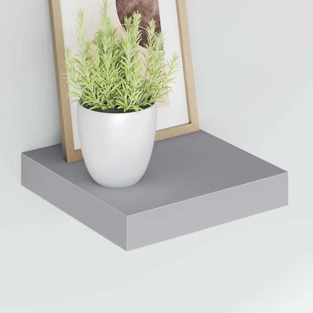 Mensole a Muro 4 pz Grigie 23x23,5x3,8 cm in MDF cod mxl 32883