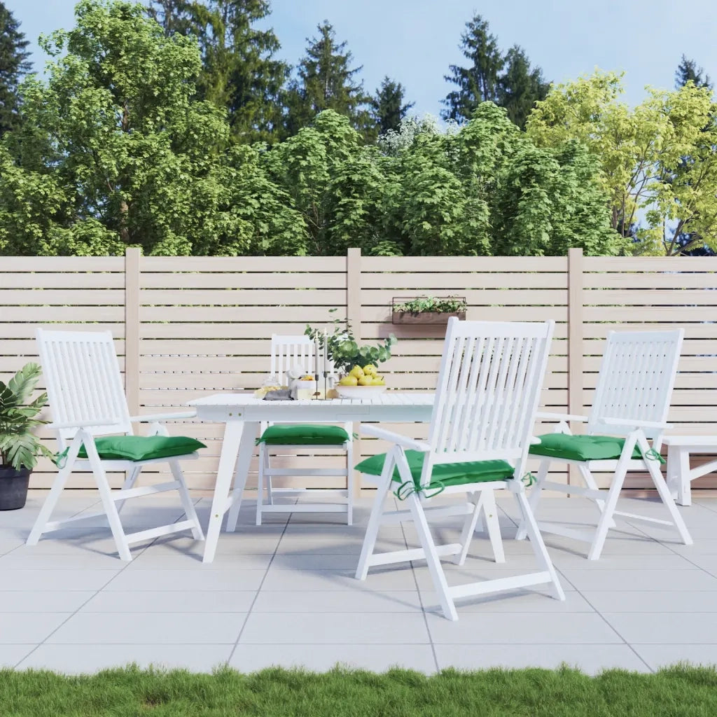 Cuscini per Sedia 4 pz Verdi 50x50x7 cm Tessuto Oxford 314912