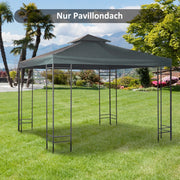 COPERTURA DI RICAMBIO PER GAZEBO 3x3 m GRIGIO IN POLIESTERE