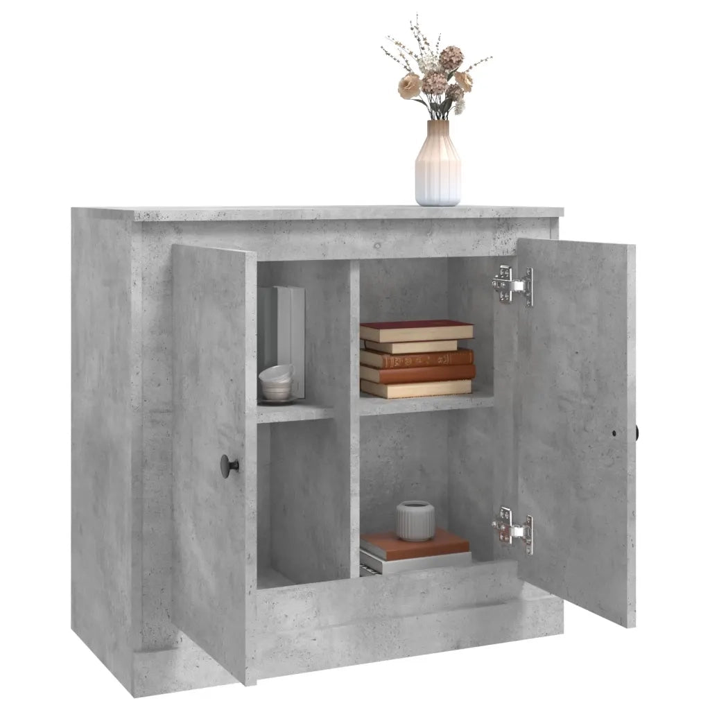 Credenza | Madia | Buffet da pranzo | Armadio da pranzo Grigio Cemento 70x35,5x67,5 cm in Legno Multistrato