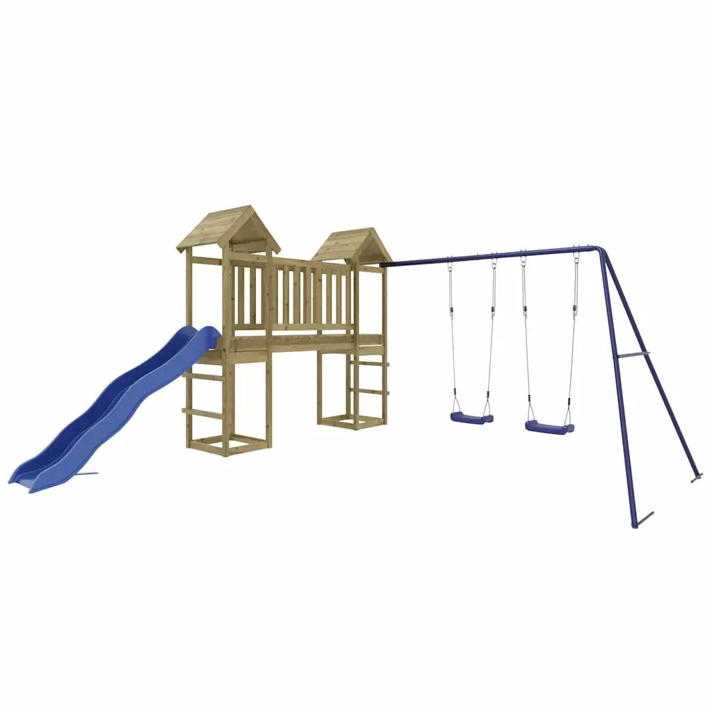 Set da Gioco da Esterno in Legno di Pino Impregnato