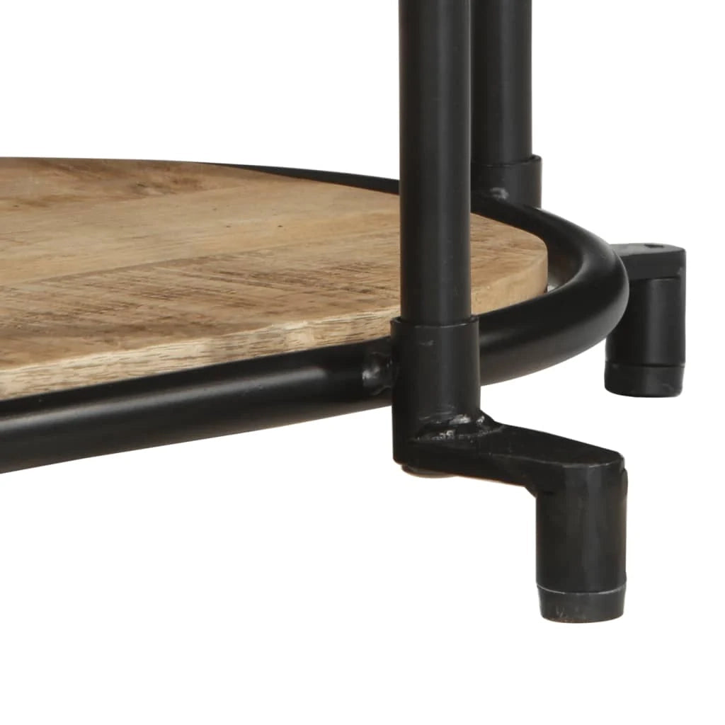Mobile porta TV con ampio spazio di stoccaggio industriale 100 x 42 x 40 cm in legno massello grezzo 02_0057612