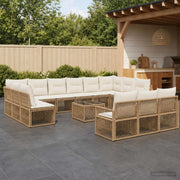 Set Divano da Giardino 14 pcs Beige polyrattan 3435867