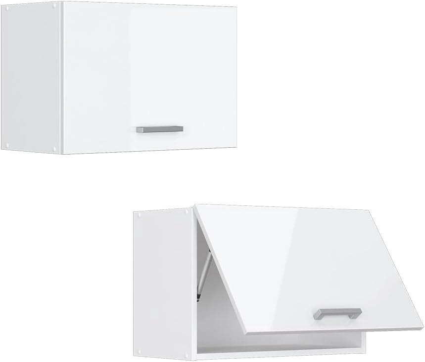 Pensile da cucina R-Line, Bianco lucido, 60 cm Piatto, per la libera combinazione all'interno di sistemi cucina modulari