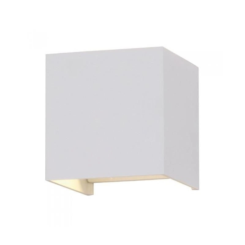 V-TAC Applique UP/DOWN Lampada LED da Muro Quadrata Doppio LED COB 6W 110LM/W Colore Bianco Satinato Fascio Luminoso Regolabile 3000K IP65