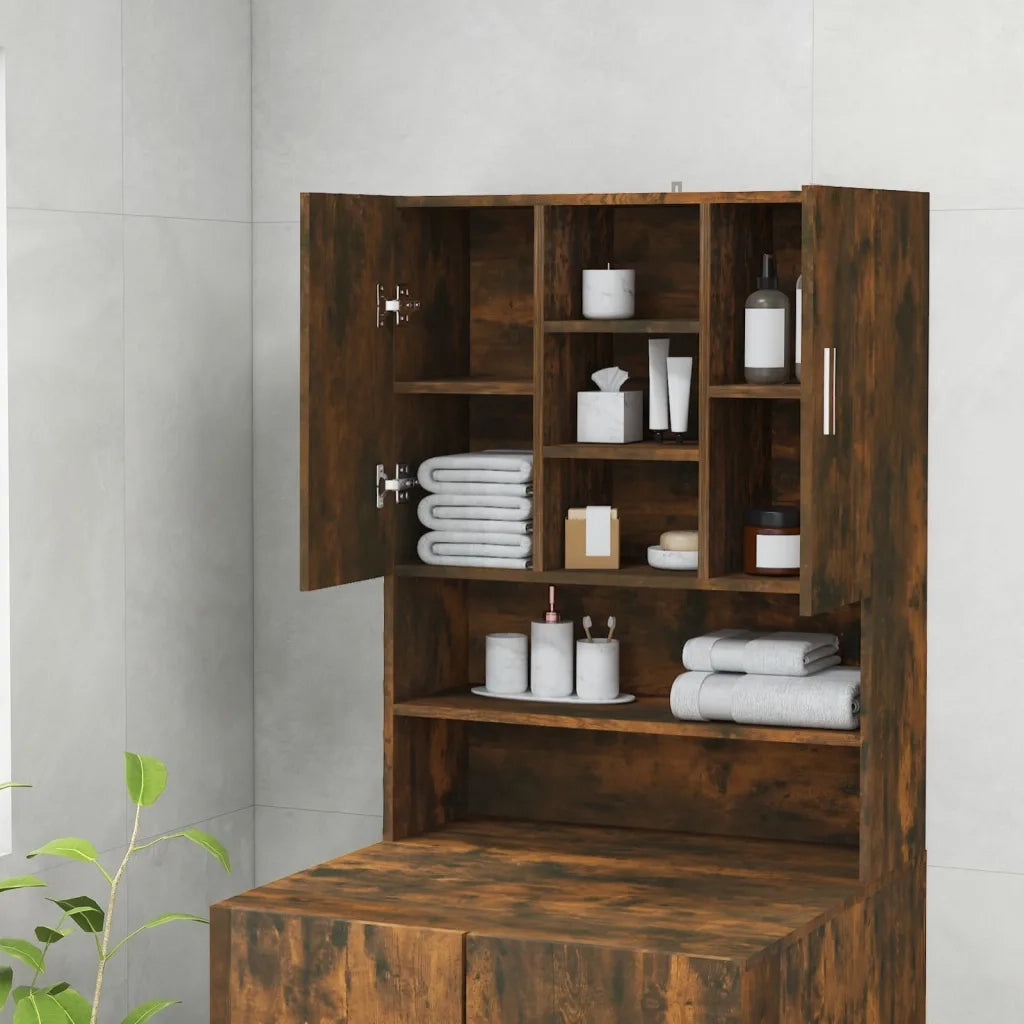 Mobile per Lavatrice Rovere Fumo 70,5x25,5x90 cm cod mxl 78061