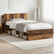 Telaio del letto con storage Legno antico 90 x 190 cm 3433331