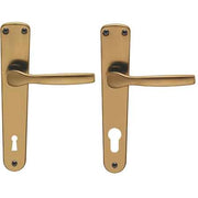 MANIGLIA 'GINEVRA' CON PLACCA Foro patent - colore argento - BRIALMA