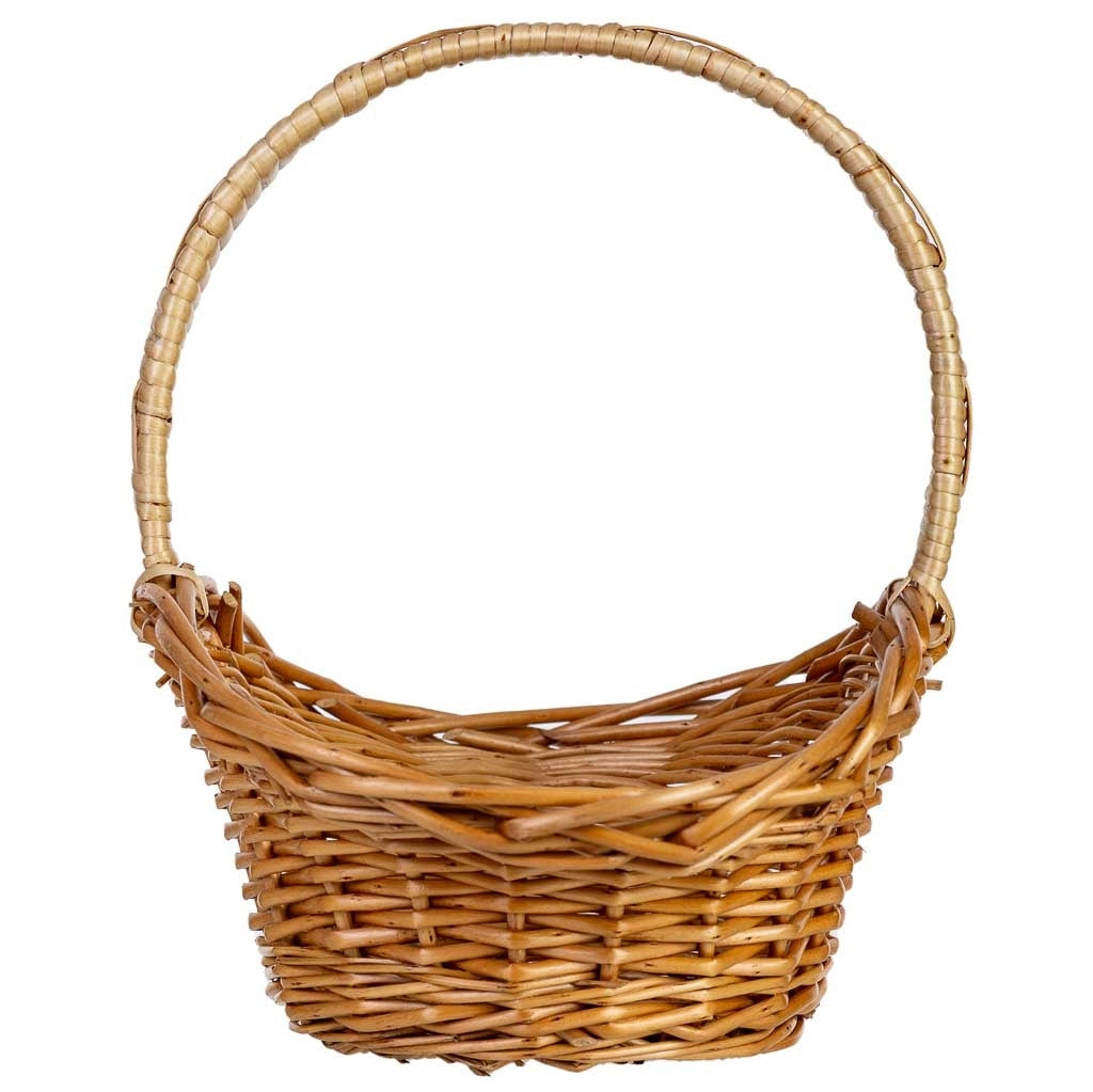 Cesto in vimini marrone 24x18x8/11/22h cm