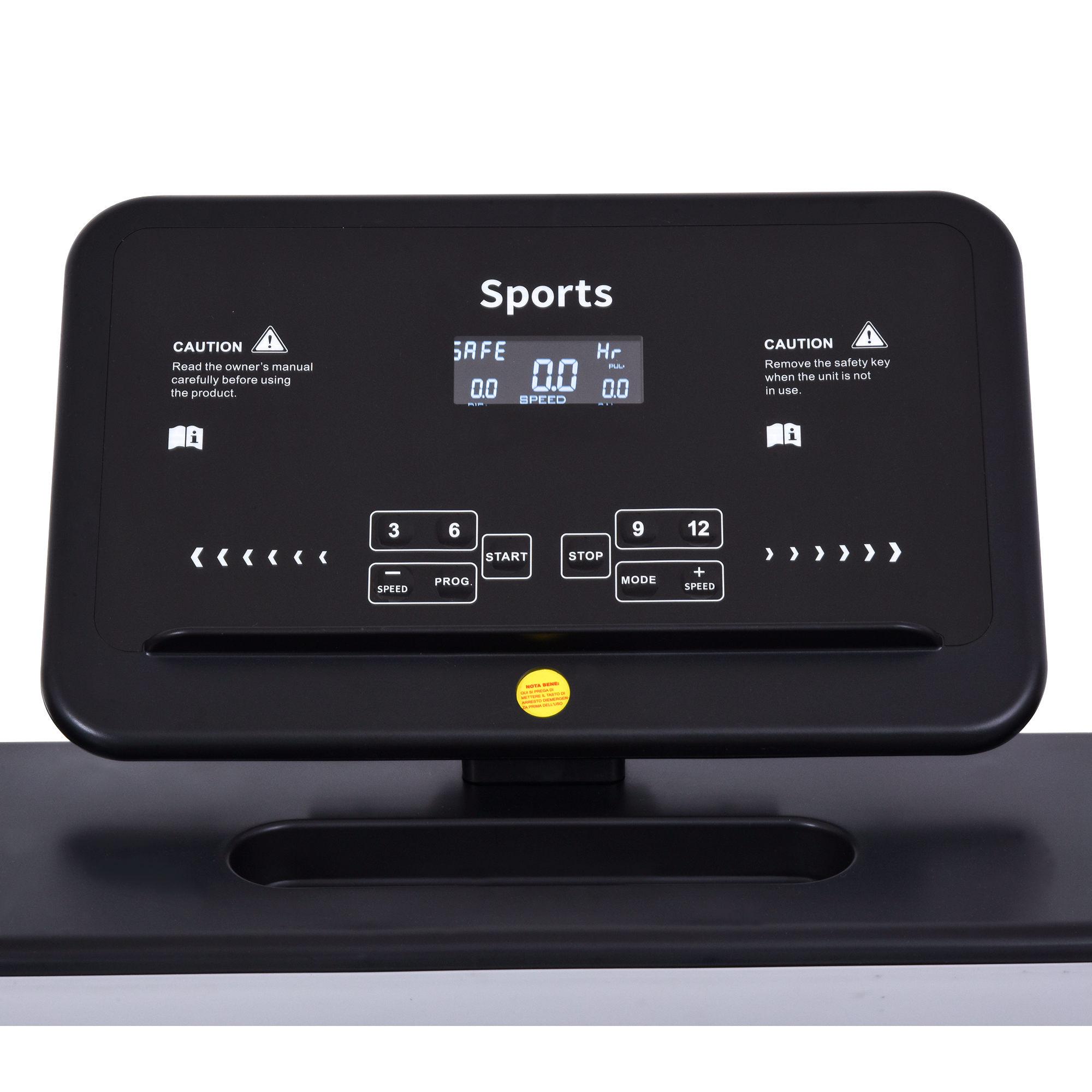 Tapis Roulant Elettrico Pieghevole 500W con Schermo LCD  Nero