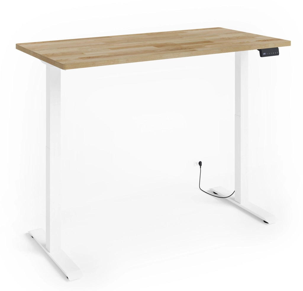 SCRIVANIA BIM NATURAL DESK 2P BIANCO OPACO ROVERE NATURALE 160x80