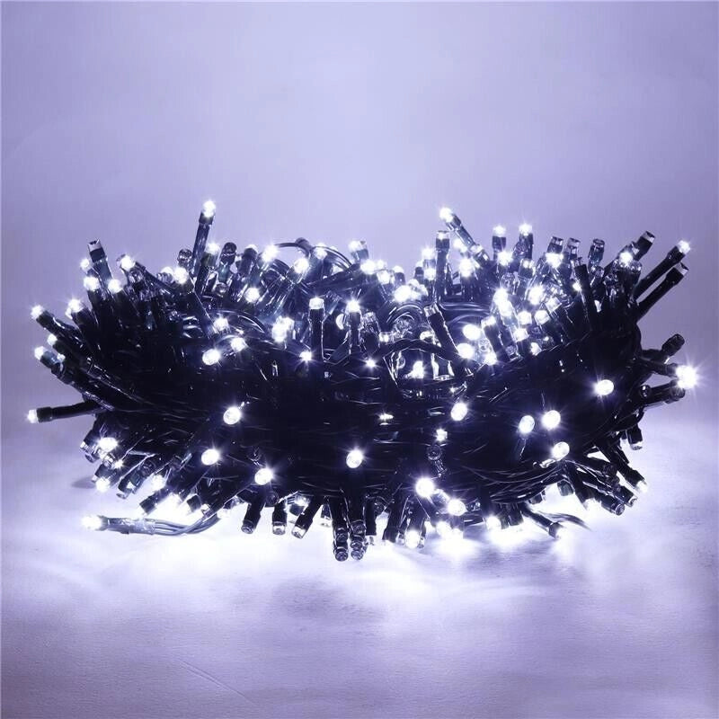 HIGH-TECH LUCI DI NATALE 500 LED BIANCO FREDDO DA INTERNO E ESTERNO 26,5 METRI