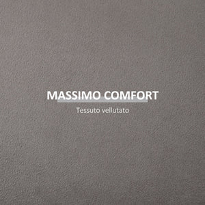 Pouf Contenitore 2 in 1 Convertibile in Tavolino da Caffè Ø44x47,5 cm in Velluto  Grigio