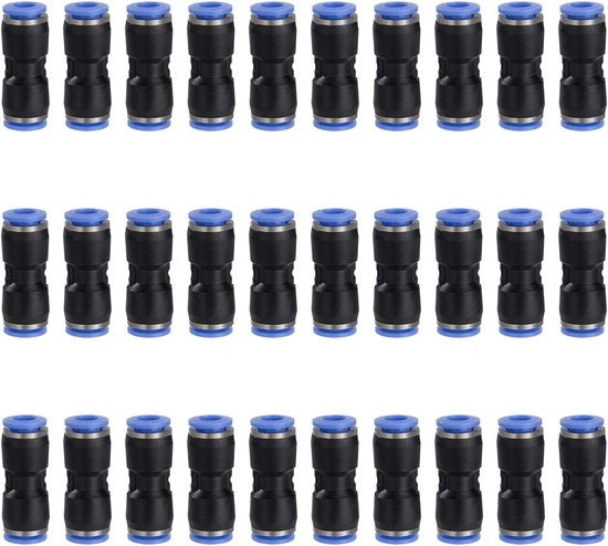 Connettore pneumatico 6 mm, connessione rapida, canna di aspirazione rettilinea, connettore pneumatico in plastica, connessione tubolare 30