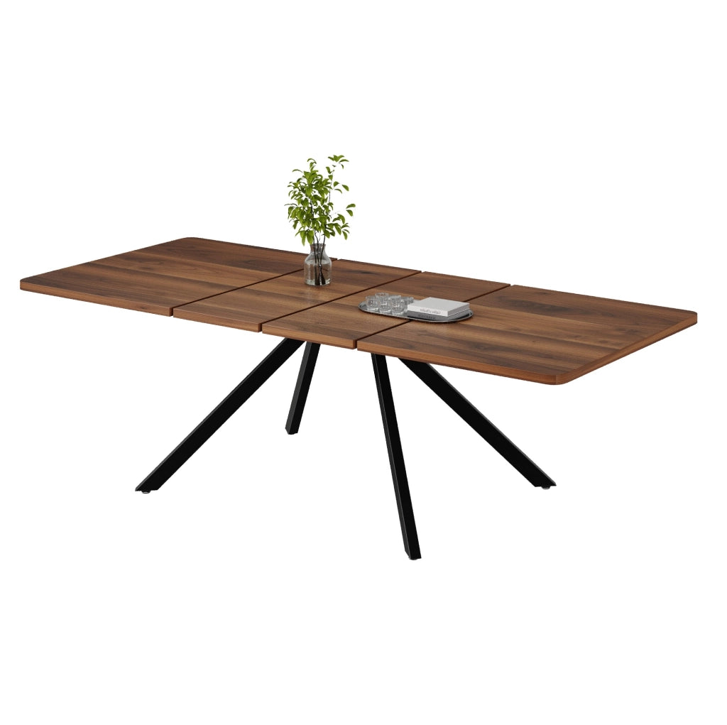 Tavolo da pranzo allungabile MDF noce 160-240 x 90 cm