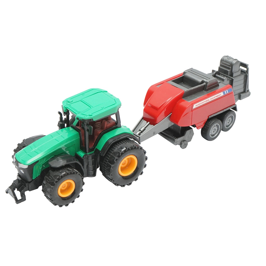 Trattore verde con rimorchio, 304x85x83mm giocattolo per bambini +3 anni