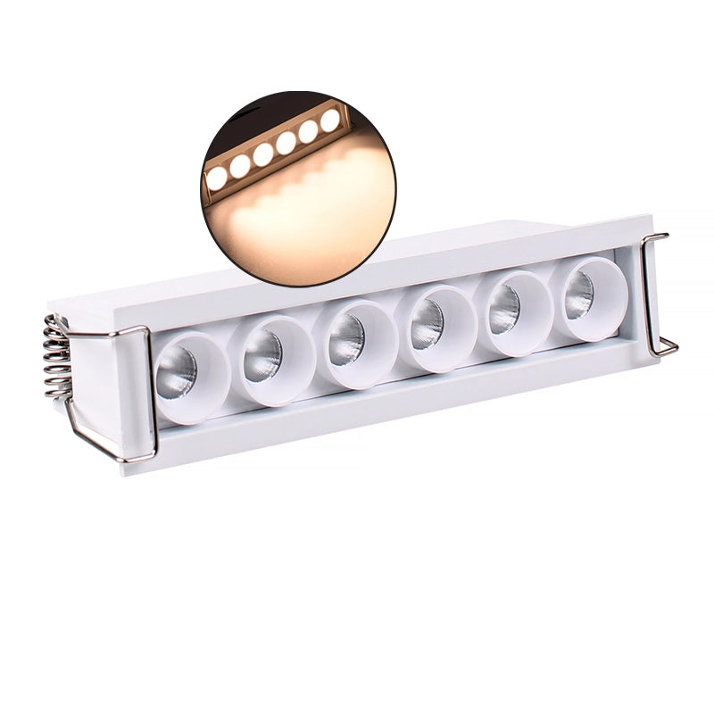 FARETTO LED RETTANGOLARE DA INCASSO 11W PER CONTROSOFFITTI - ILLUMINAZIONE CALDA 3000K° ALTA EFFICIENZA ENERGETICA E MATERIALI DI QUALITA'
