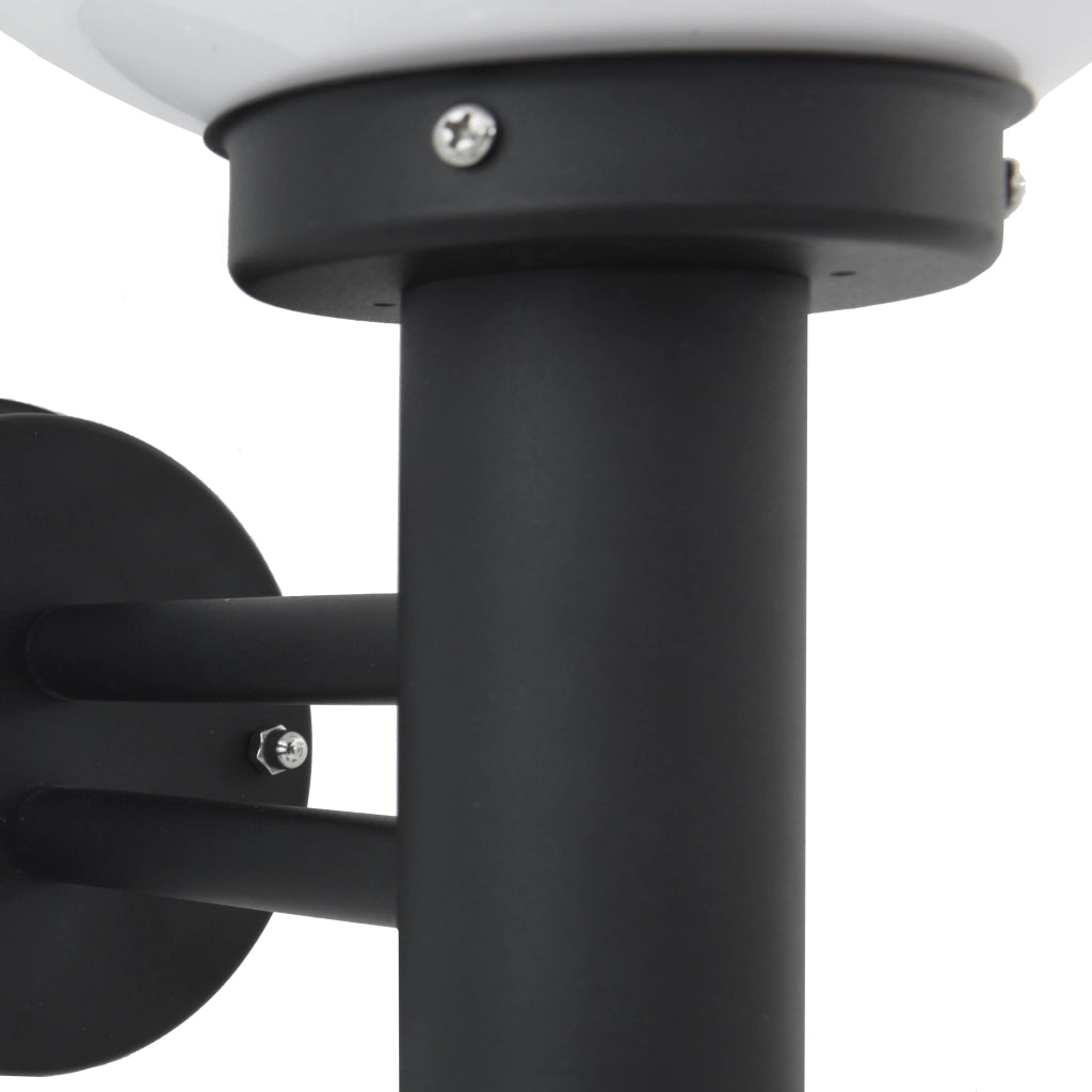 Applique da esterno Nero Acciaio Inossidabile IP44