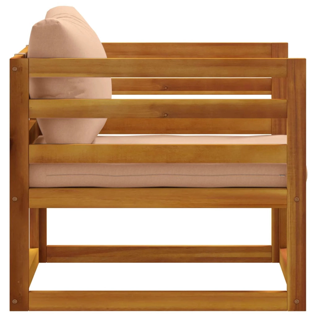 Poltrona modulare con cuscini 100 % poliestere Solid-Acacia 42028339
