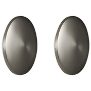 Set di 2 applique da esterno a LED rotonde per illuminazione d'accento, IP65, alluminio argento, design moderno
