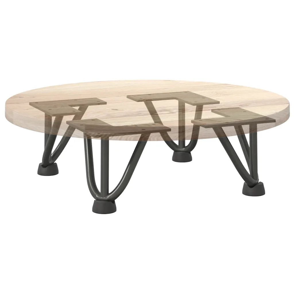 Gambe a forcina per tavolino 4 pz-Set di 4 Gamba per Tavolo antracite 10 cm acciaio massiccio 129456