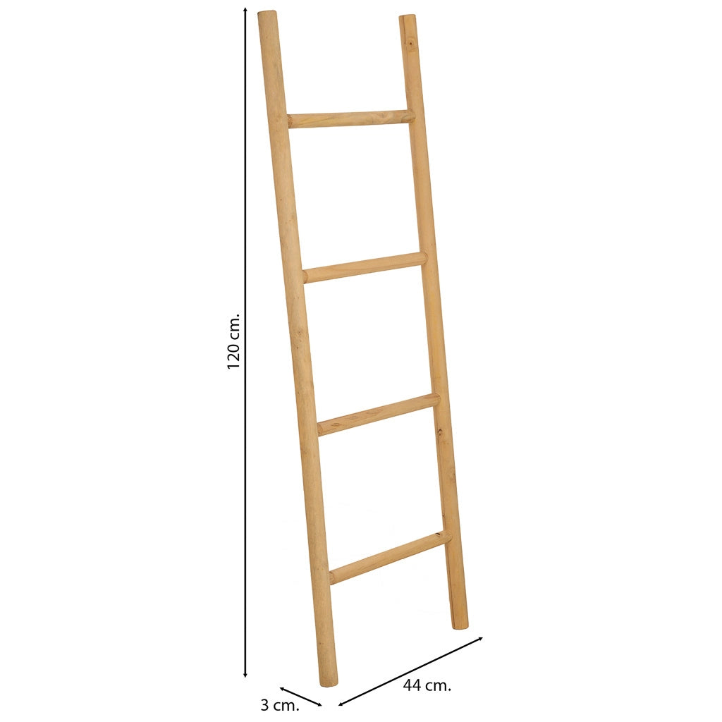 Escalera estanteria de madera marron 44x3x120h cm