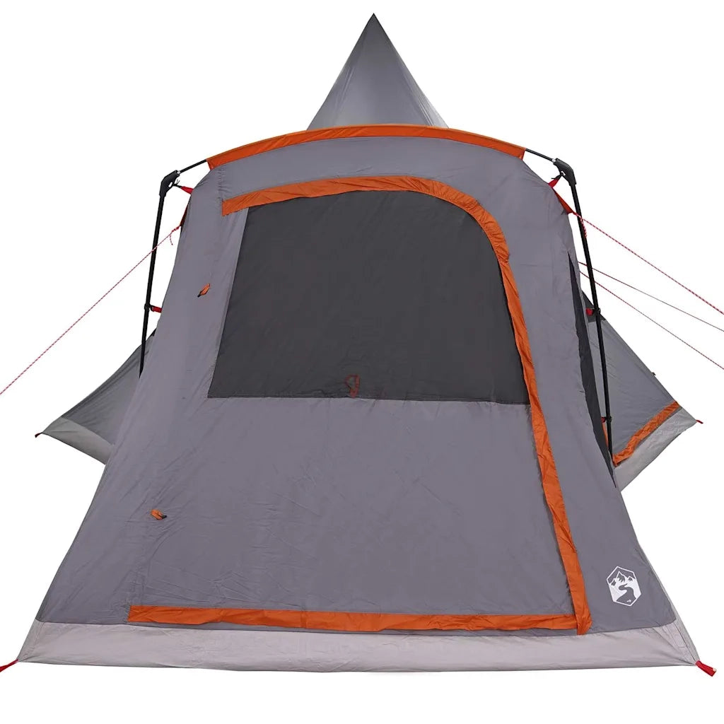 Tenda Teepee per 5 Persone con tetto Grigio e arancione